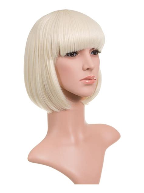 Bleach Blonde Classic Bob Full Head Wig Koko Couture