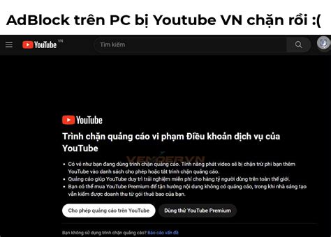 Youtube Việt Nam Bắt đầu Cấm Xem Video Nếu Dùng Trình Chặn Quảng Cáo