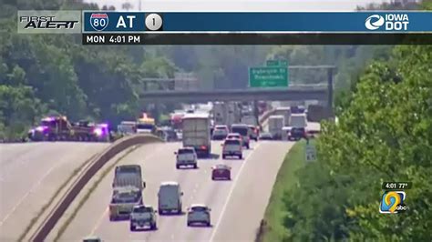 I-80 eastbound experiencing traffic delay following crash near Iowa