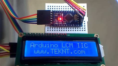 Arduino Mini Pro I2c 16x2 Display Breadboard Arduino Lcd Display