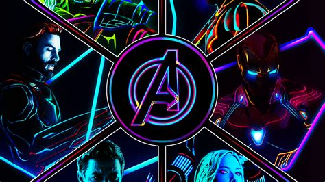 16 Neon Wallpaper Avengers Background