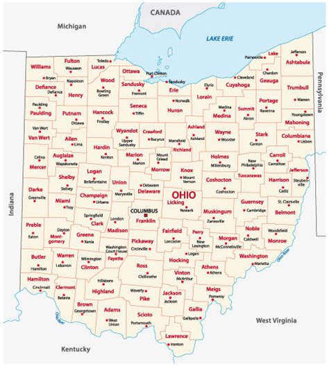 Map Of Ohio Guide Of The World