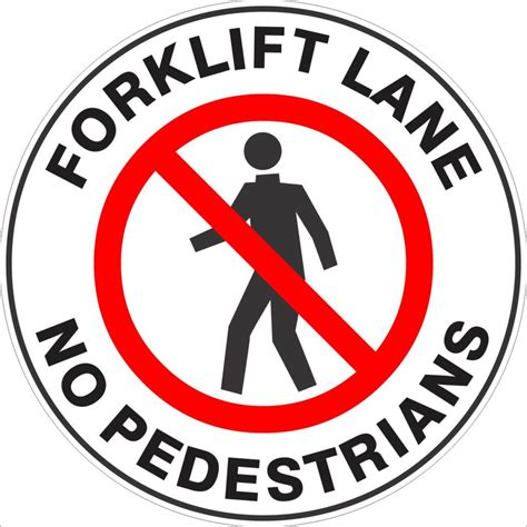 Forklift Lane No Pedestrians Floor Marker Discount Safety Signs New