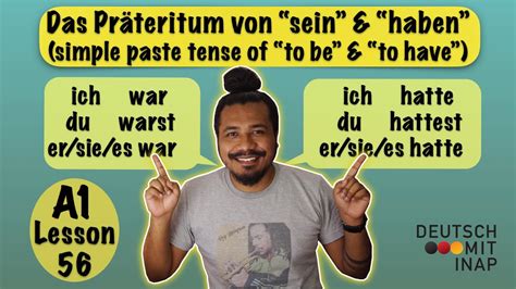 A1 German Lesson 56 Sein Und Haben Im Präteritum War Oder
