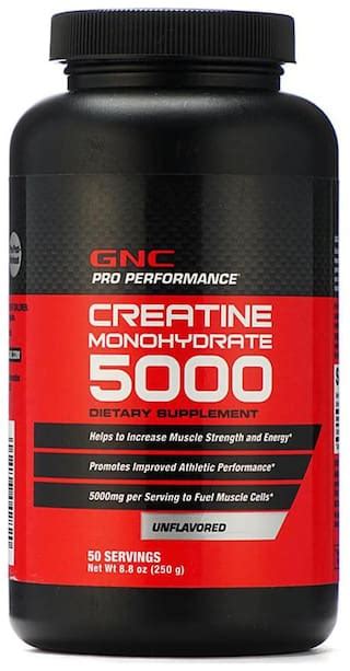 Buy Gnc Pro Performance Creatine Monohydrate 5000 Mg 250 Gm