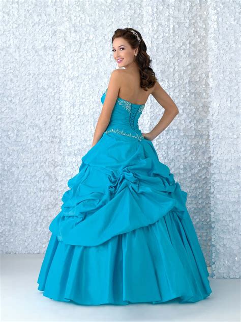 Turquoise Ball Gown Sweetheart Full Length Lace Up Quinceanera Dresses