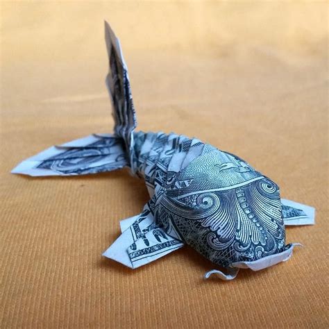 Dollar Bill Origami Koi Fish Japanese Charm 3d Small Money Etsy In