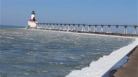 Lake Michigan In Michigan Cityindiana In February 2020 Youtube