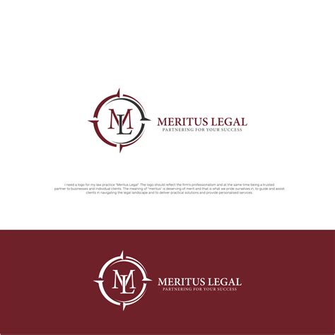 Modern Masculine Legal Logo Design For Meritus Legal Partnering For