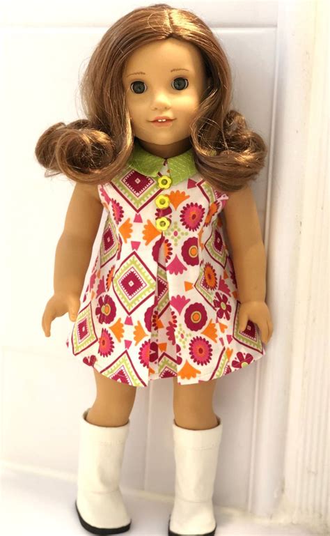 18 inch doll clothes retro 1960s mod dress and gogo boots etsy doll clothes doll clothes