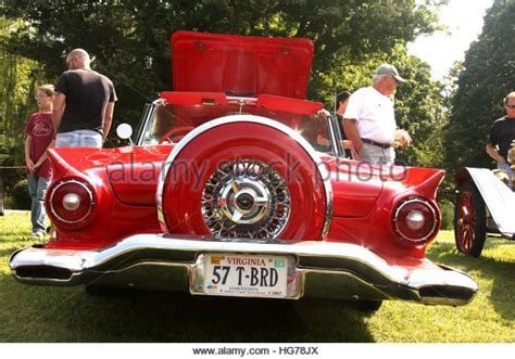 Retro/ vintage/ old/ antique car. View of rear side, with spare tire