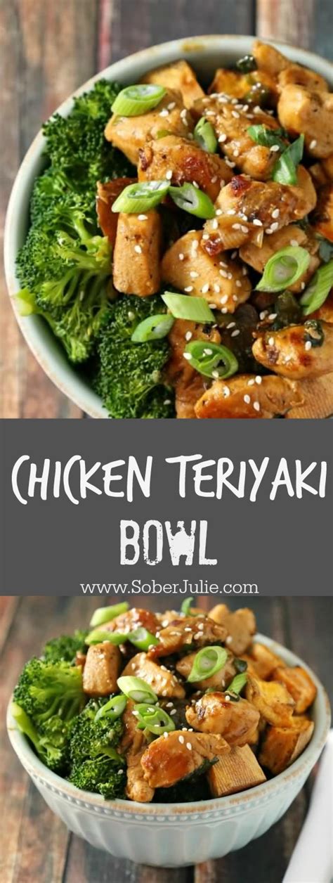 Combine the teriyaki sauce ingredients and whisk together. Chicken Teriyaki Bowl Recipe - Sober Julie