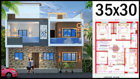 35x30 4bhk House Design 34 0x31 0 Home Plan With Elevation