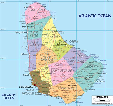 Barbados Mapas Geográficos de Barbados