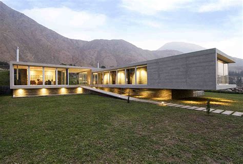 Large Concrete House Design With Glass Façade And Breathtaking Views In