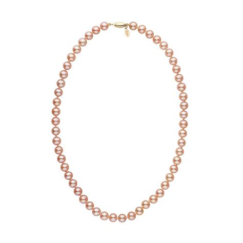 75 80 Mm 18 Inch Pink To Peach Freshadama Freshwater Pearl Necklace