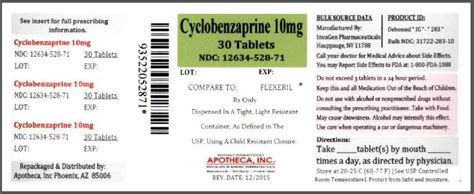 Ndc 12634 528 Cyclobenzaprine Hydrochloride Images Packaging