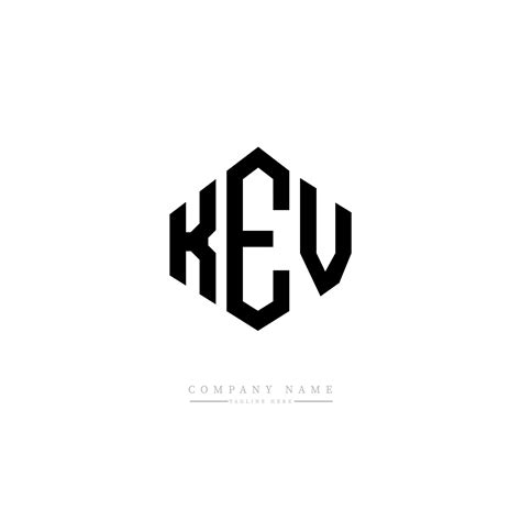 Kev Letter Logo Design With Polygon Shape Kev Polygon And Cube Shape