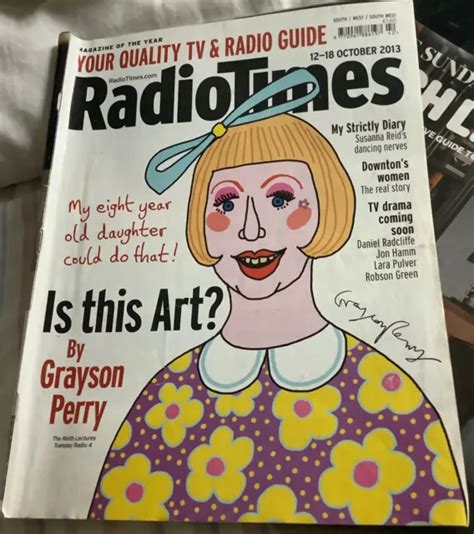 Radio Times Magazine 12th 18th October 2013 Grayson Perry Cover