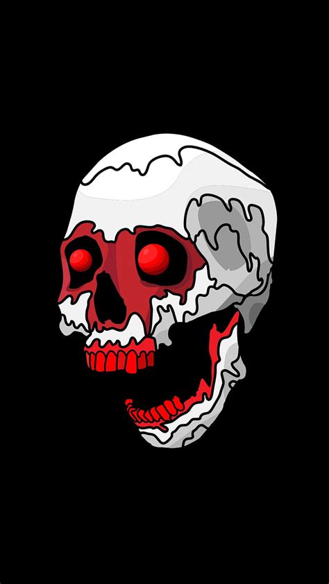 1080p Free Download Skull Black Bones Creepy Desenho Eyes Head