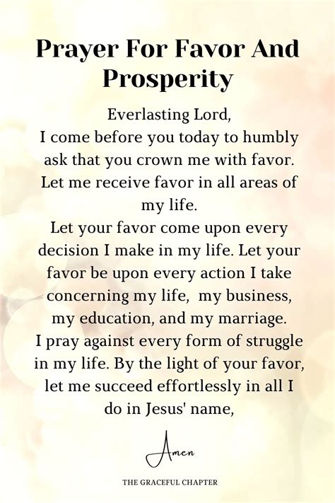 13 Best Prayers For Favor In Life The Graceful Chapter