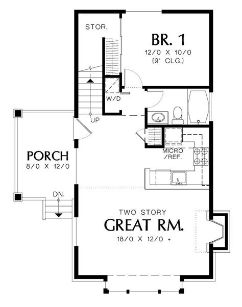 1 Bedroom Cottage Floor Plans Floorplansclick