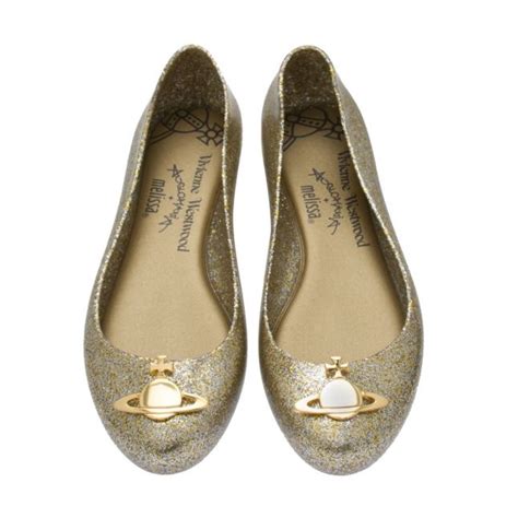 Melissa Vivienne Westwood Womens Gold Glitter Orb Space Love 21 Shoes