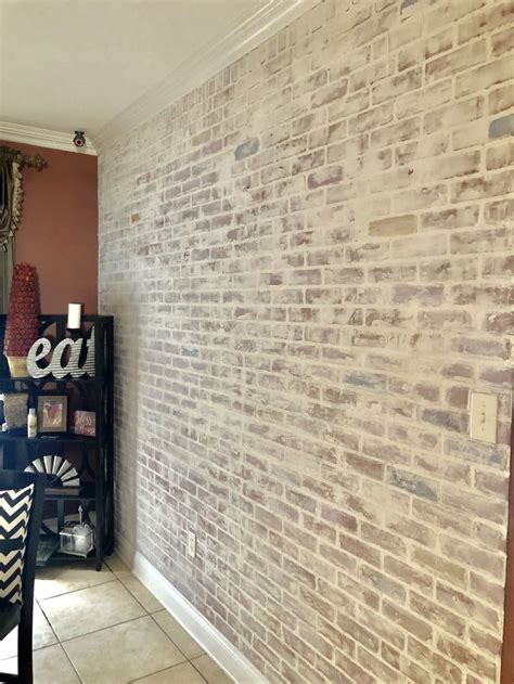 Tried It And I ️ It Brick Interior Wall White Brick Wallpaper Faux