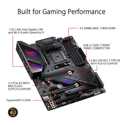 Asus Rog Strix X E Gaming Atx Motherboard Pcie Aura Sync Rgb Lighting Gbps And