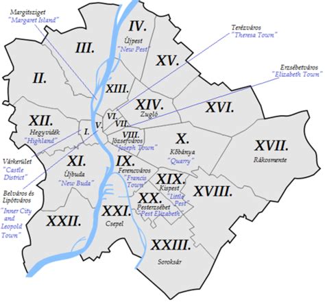 Please note that the map will show you 40 accommodation at the most. Hungary Districts Map