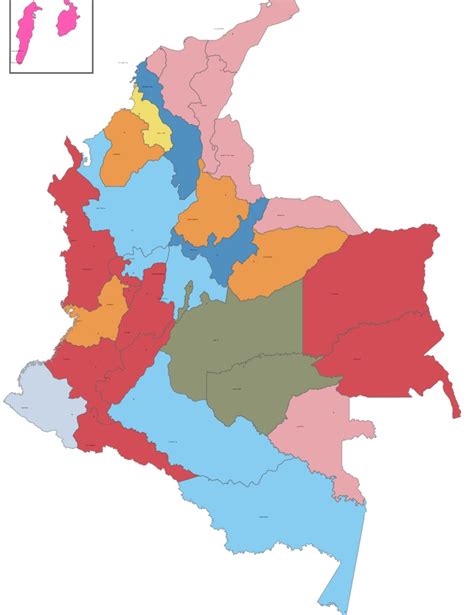 Mapa Colombia Mapa De La Republica De Colombia Con Las Regiones De Images
