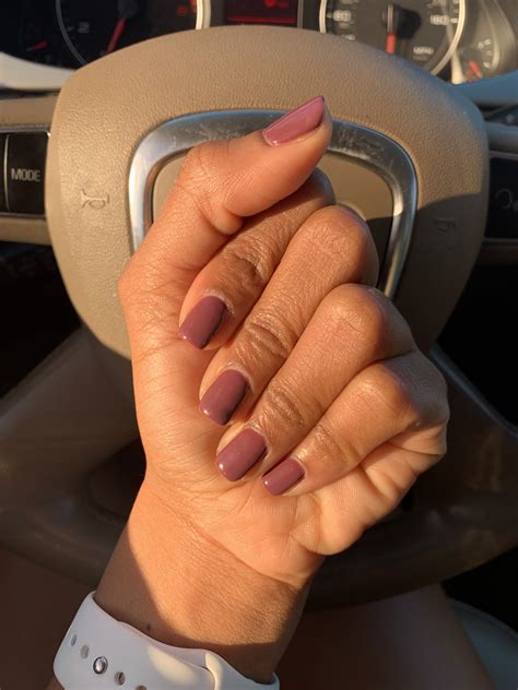 plum wine dnd dark skin manicure short gel nails dark gel nails