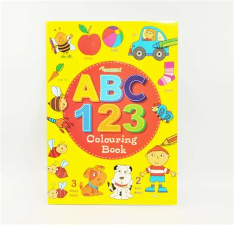 Abc 123 Colouring Book A4 Size Learn To Write Letters Numbers