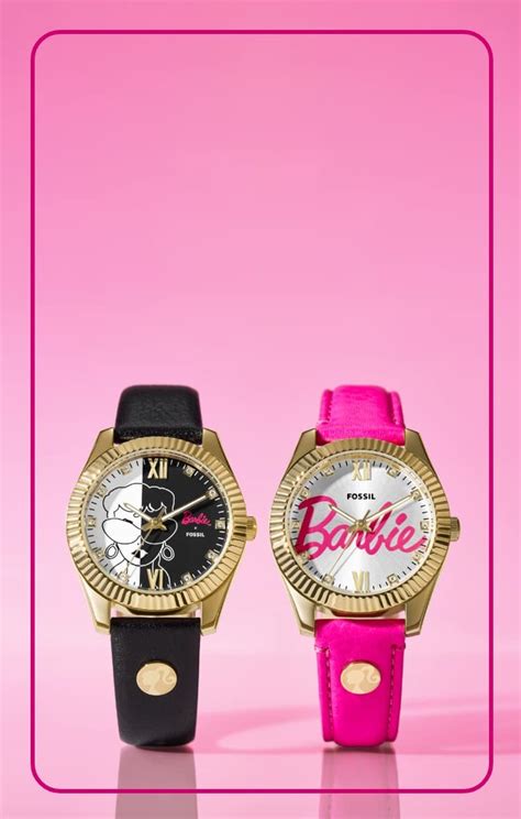 Barbie X Fossil Special Edition Three Hand Pink Leather Watch And