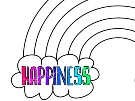 Happiness Rainbow Template Teaching Resources