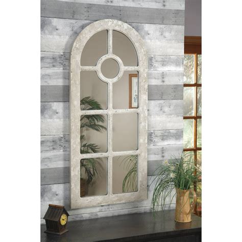 martin svensson home arched window pane wall mirror antique white
