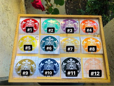 Starbucks Logo Decal Stickers 12 Colors Etsy
