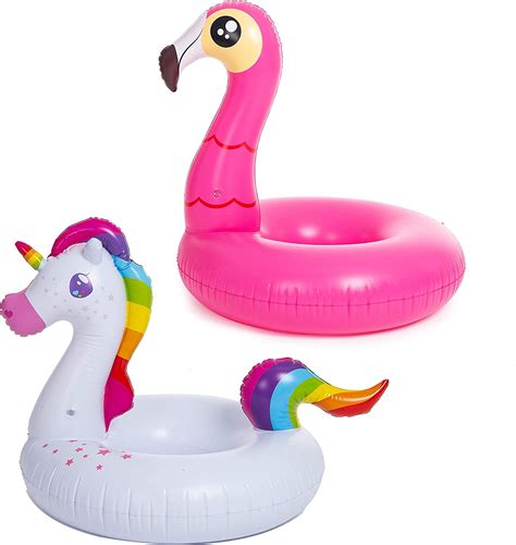 Inflatable Giant Pink Gold Flamingo Swan Unicorn Pool Float Ring Pizza Floats And Inflatables