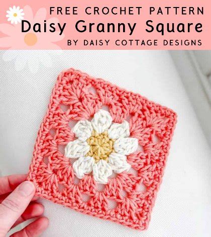 Free Crochet Pattern Daisy Granny Square Free Crochet Patterns