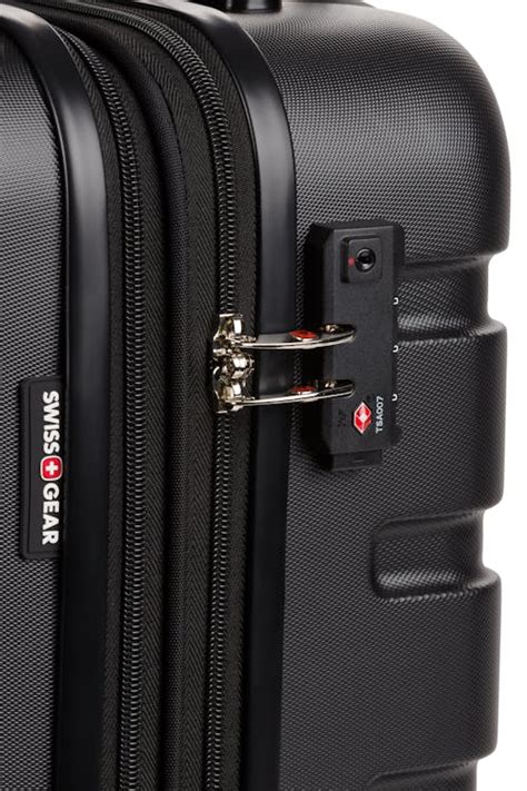 Swissgear 7366 18 Expandable Carry On Hardside Spinner Luggage Black
