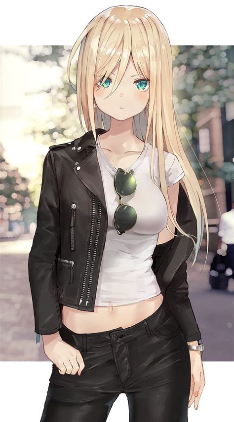 720p Free Download Anime Girl Anime Girl Jacket Leather Hd Phone