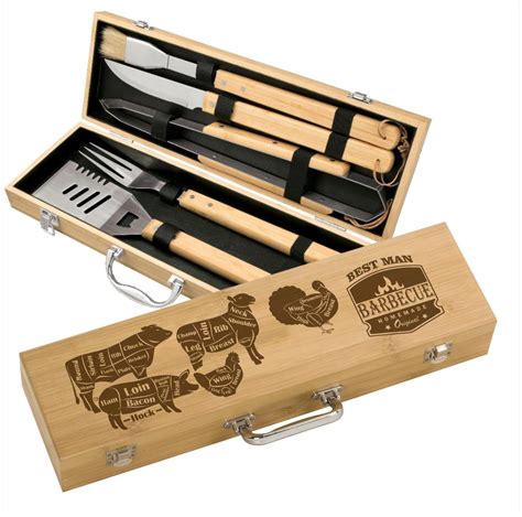 Grilling is one of dad's favorite activities. Online Store: Personalized Grill Master Bamboo 5 Piece Bbq ...