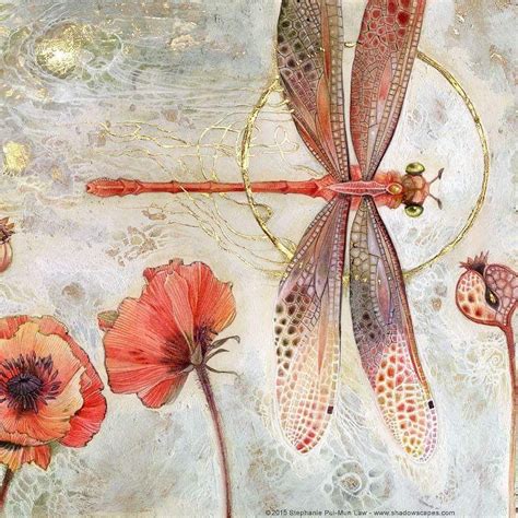Shadowscapes Stephanie Pui Mun Law Photo Dragonfly Art Watercolor