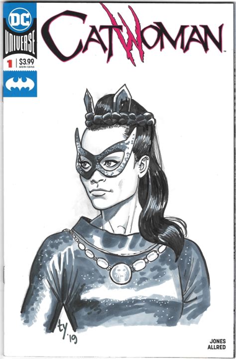 Catwoman Eartha Kitt In Kevin Ls Comic Book Cover Sketches Comic