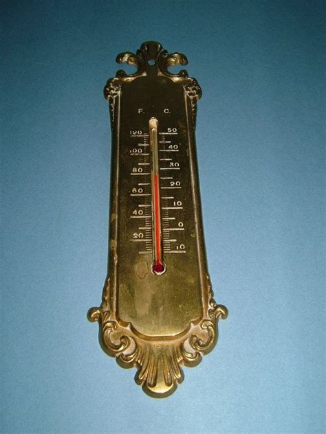 Edwardian Brass Mercury Thermometer By Mbfl In By Biminicricket 4500