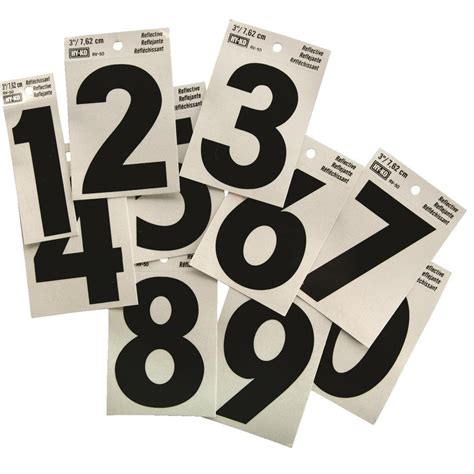 Self Adhesive Reflective Numbers — Gemplers