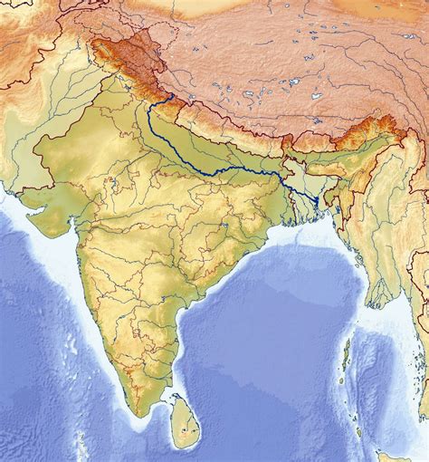 Large Relief Map Of India India Asia Mapsland Maps Of The World