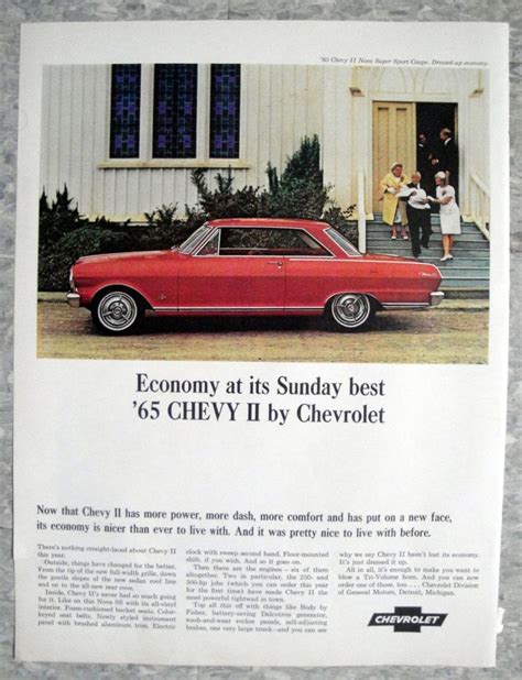 1965 Chevrolet Ii Nova Super Sport Coupe Red Original 135 Etsy
