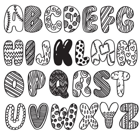 Doodle Alphabet Vector Art Icons And Graphics For Free Download