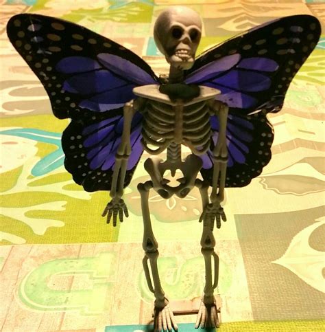 Skeleton With Butterfly Wings Simple Phone Wallpapers Butterfly